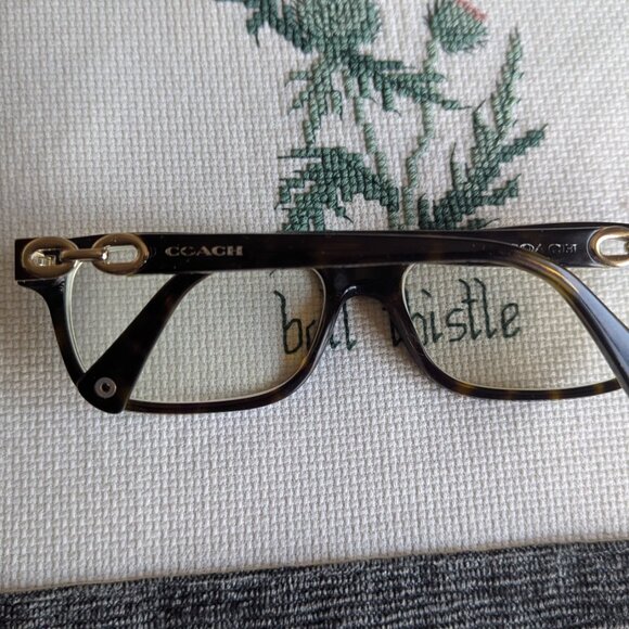 Coach HC6052 Fannie 5232 Dark Tortoise Green Sig C Eyeglasses FRAMES 54 16 135 - Picture 6 of 10